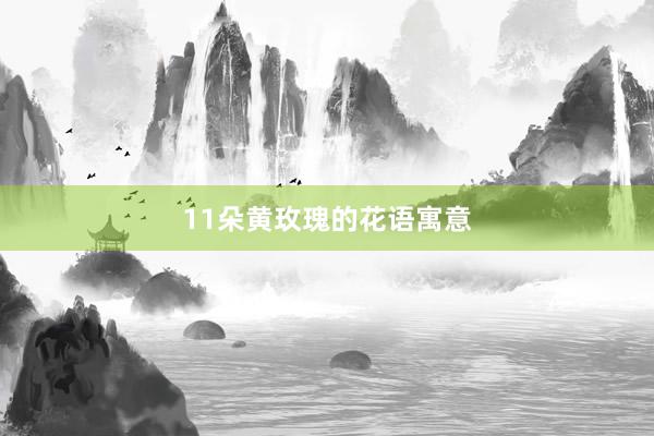 11朵黄玫瑰的花语寓意