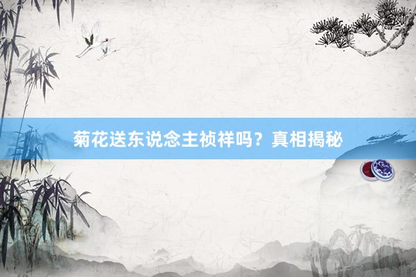 菊花送东说念主祯祥吗？真相揭秘