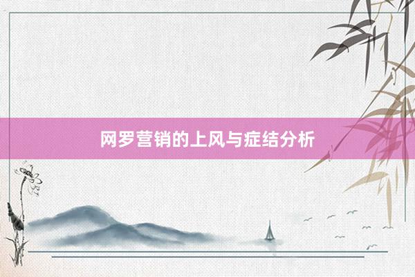 网罗营销的上风与症结分析